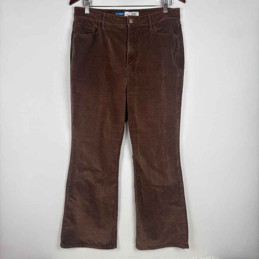 Old Navy Flare Corduroy Pants Higher High-Rise Stretch